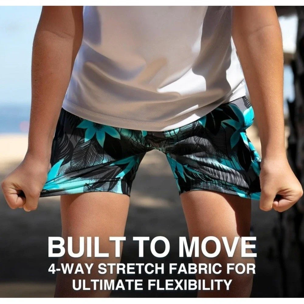 NWT Kanu Surf Boys Adventure Boys Swim Trunks with Compression Liner‎ - Sz 11/12